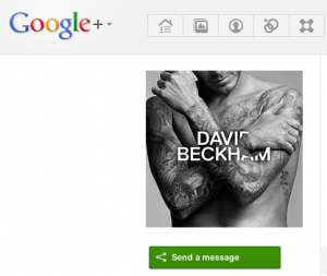 David Beckham Hangsout on Google Plus