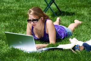 blogging in the park